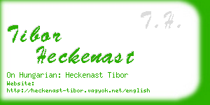 tibor heckenast business card